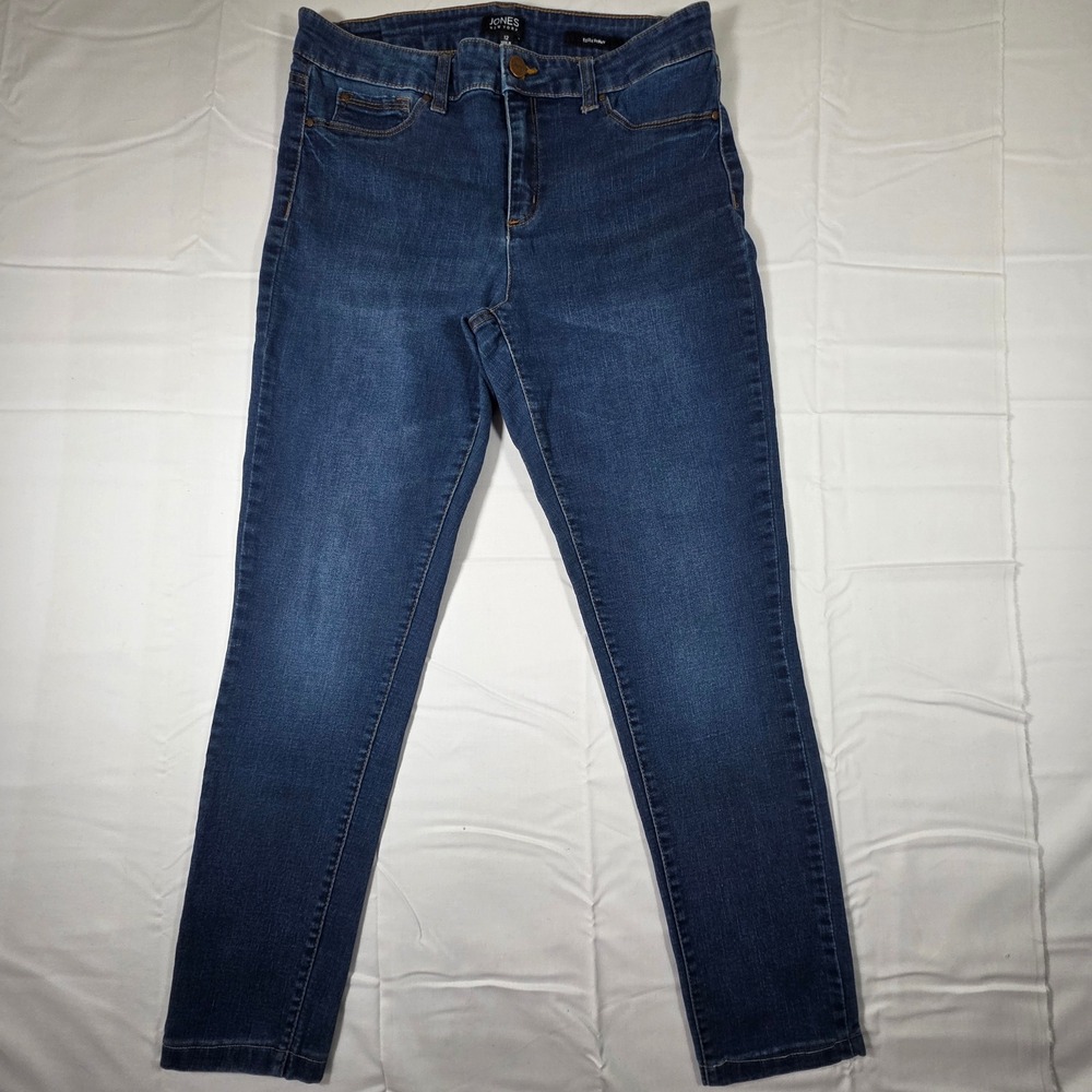 Jones New York Essex Skinny Jeans Medium Wash Denim Size 12 Womens